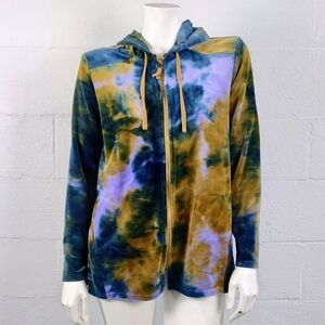 LOGO Lounge Lori Goldstein Tie Dye Velour Hoodie